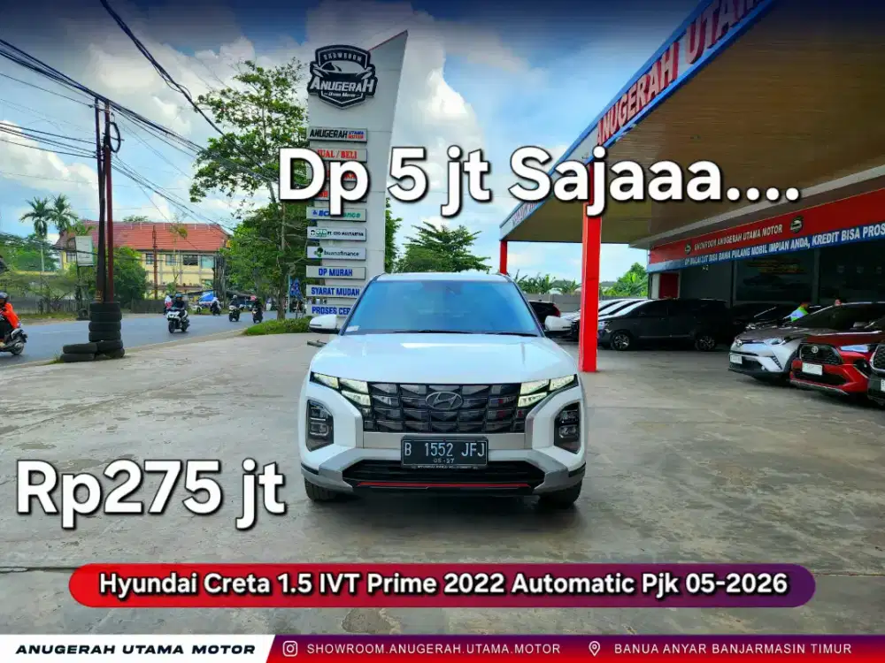 Dp5jt Hyundai CRETA PRiME 2022 Automatic Ojk 05-2026