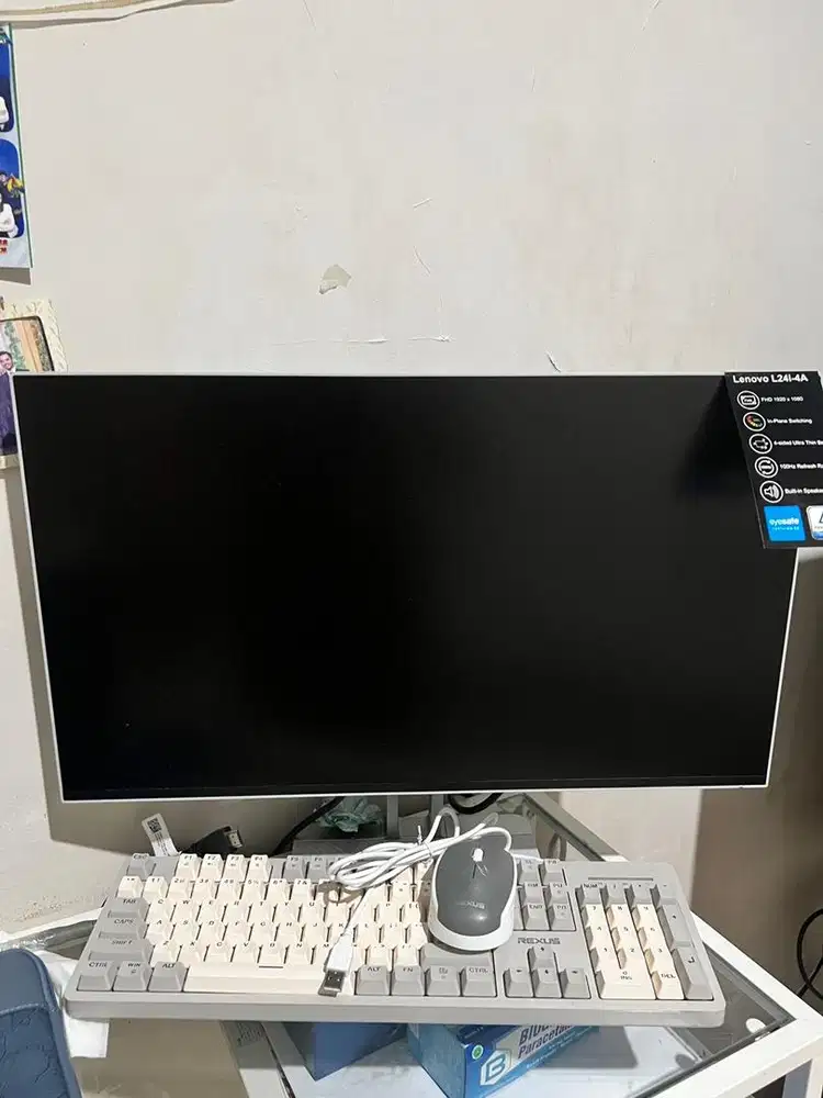 Minitor Lenovo L24i Baru 1bulan Pakai