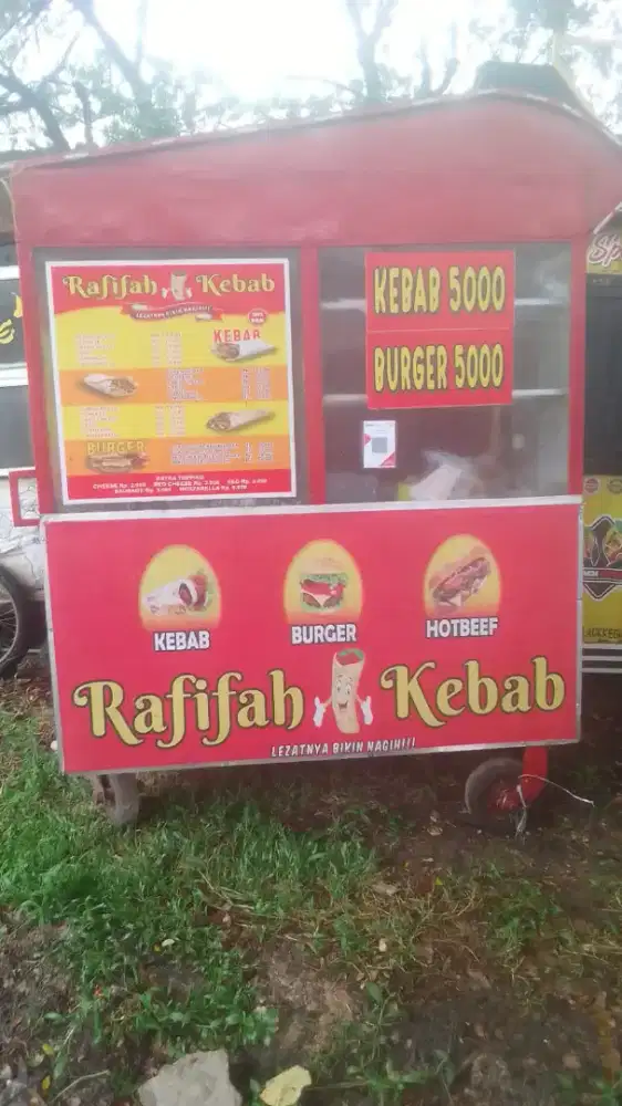 Gerobak kebab besi semua