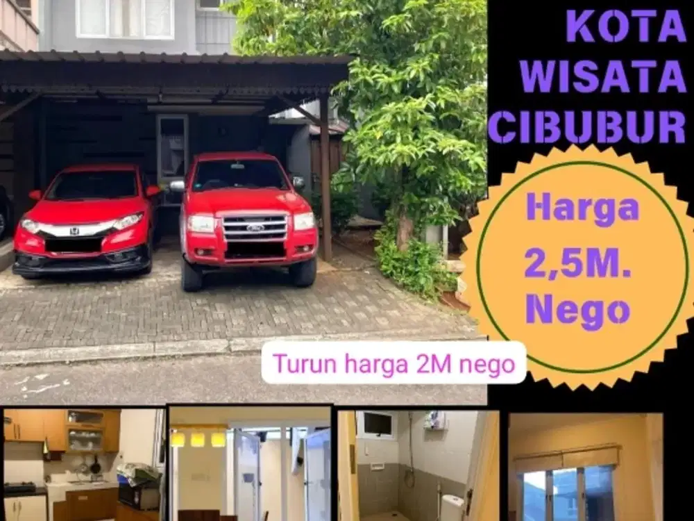 Turun Harga 1,8 M Nego Rumah Cantik Siap Huni . Kota Wisata Cibubur.
