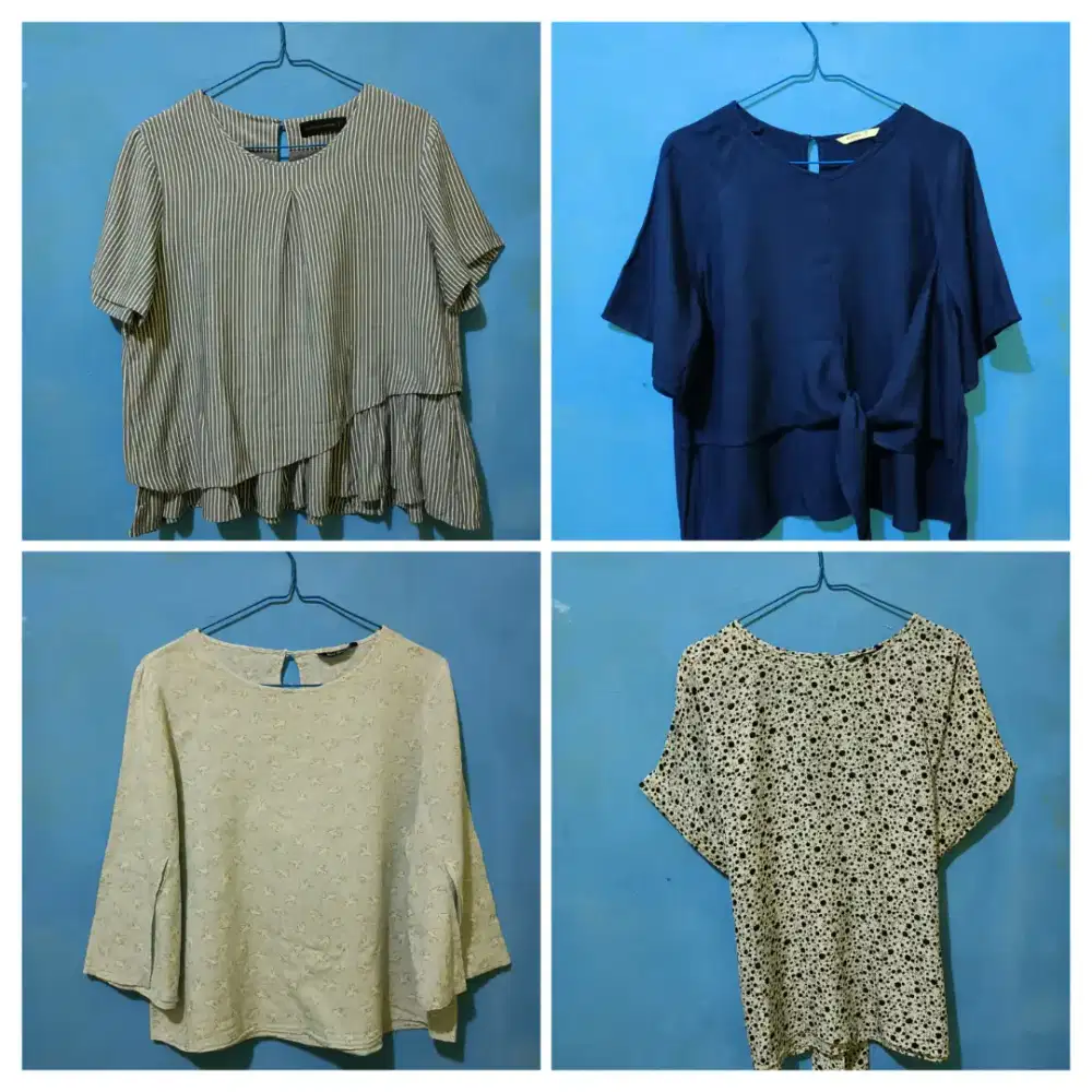 Atasan / Baju / Blouse Preloved Paketan 4 Pcs