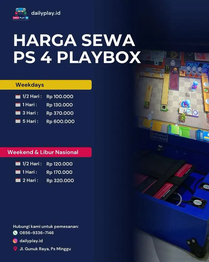 Sewa PS 4 & Playbox | Jakarta