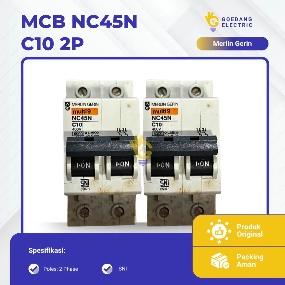 MCB Merlin Gerin Schneider NC45N C10 6kA 2P