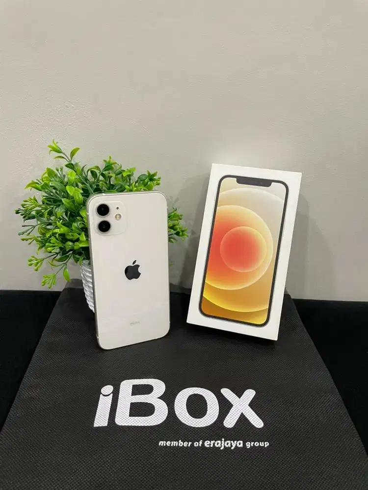 IPhone 12 128GB iBox White mulus Fullset Ori BH 90% 3Utool 98 Permanen