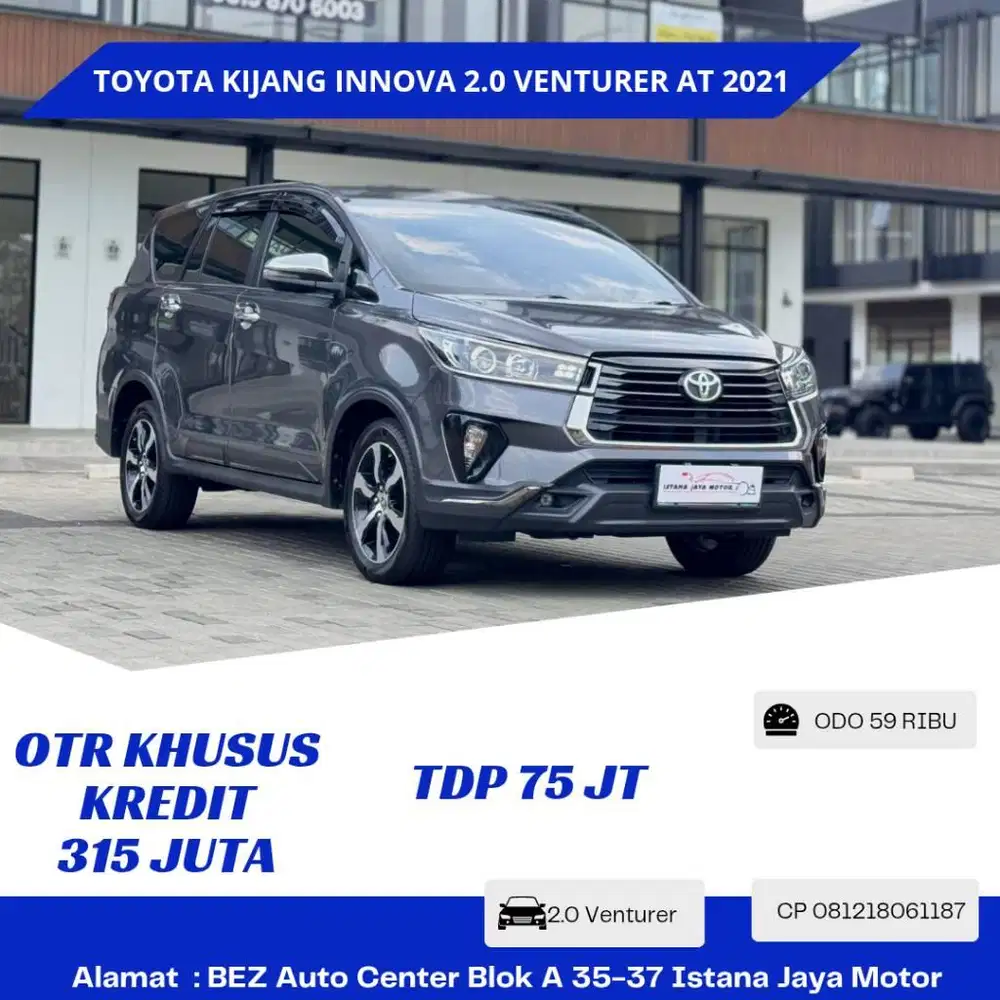 [BERGARANSI] Toyota Kijang Innova 2.0 Venturer AT 2021