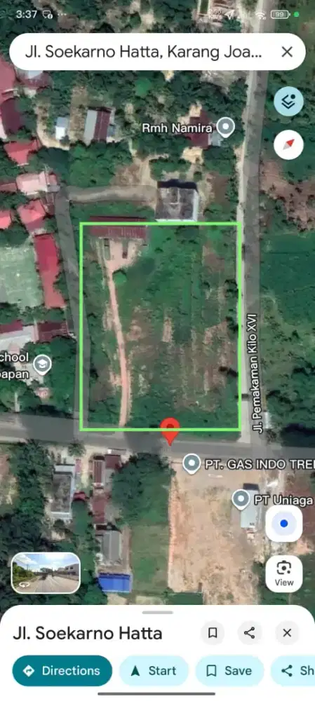 DISEWAKAN TANAH ADA GUDANG NYA 8000m