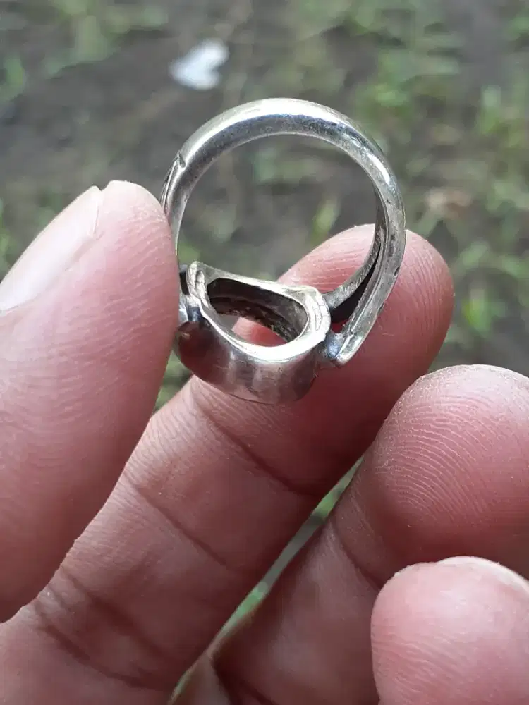 Ring perak handmade tebal seperti baru
