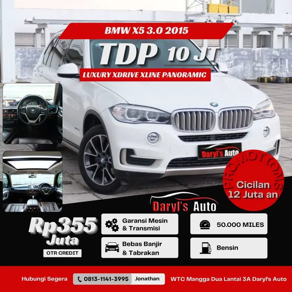 BMW X5 3.0 Xdrive Xline 2015 Panoramic Sunroof