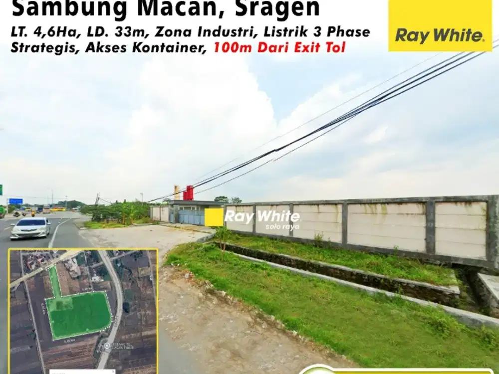 Tanah Dijual Zona Industri Sragen, Dekat Pintu Tol