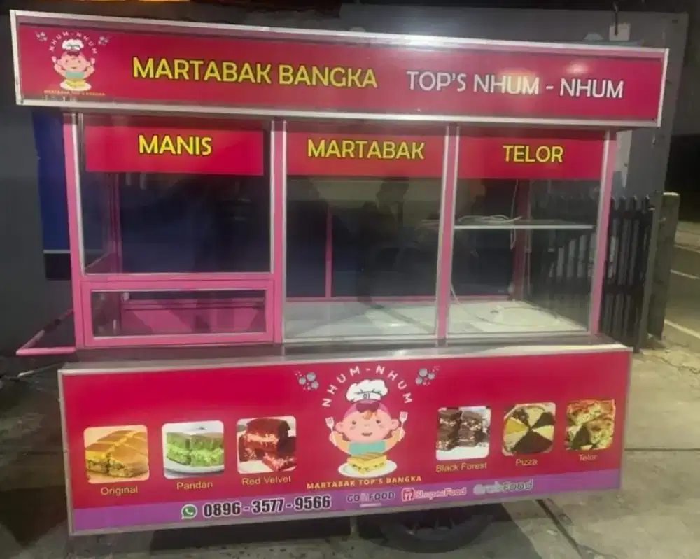 Di jual gerobak martabak gebok multifungsi