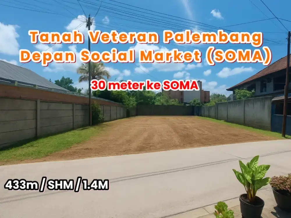 DIJUAL TANAH VETERAN DEPAN SOMA PALEMBANG