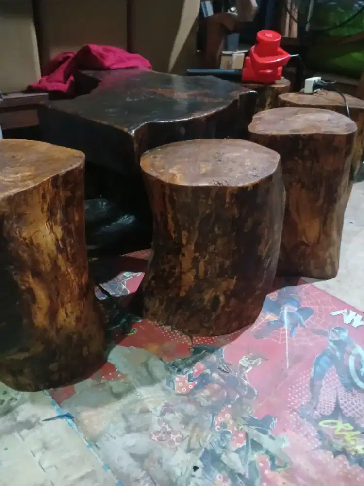 Dj meja klasik plus kursi bulat set sepaket siap freee antar