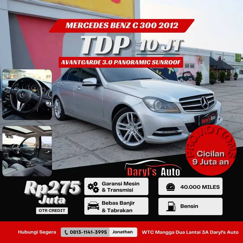 [LOW KM] Mercedes Benz C 300 Avantgarde AMG 2012 Panoramic