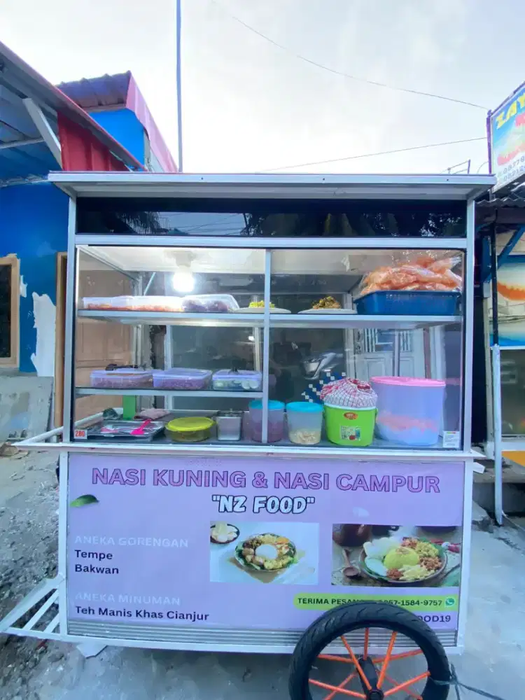 gerobak gorengan/ ayam geprek/ tahu crispy - DLL