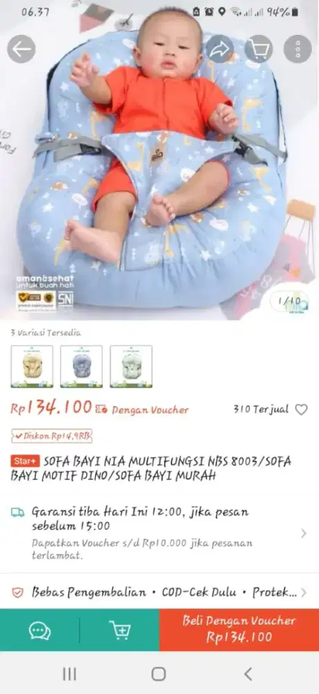 Sofa bayi masih baru