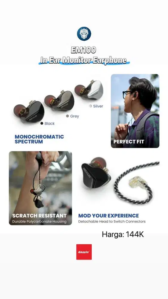 Rexus EM100 In Ear Monitor Earphone