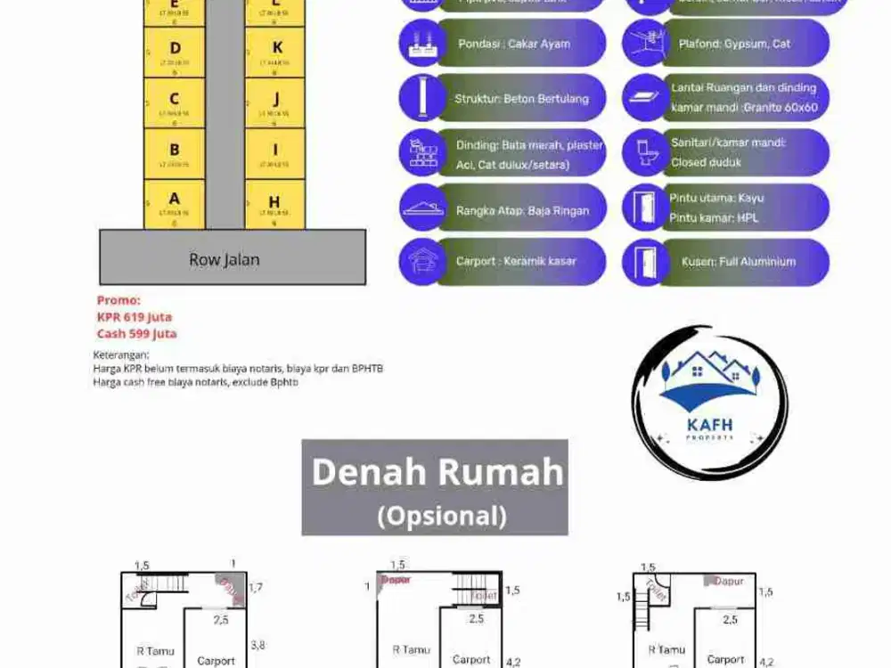 Dijual Rumah baru Cluster minimalis Akses mobil di Jagakarsa Jakarta Selatan Bebas banjir