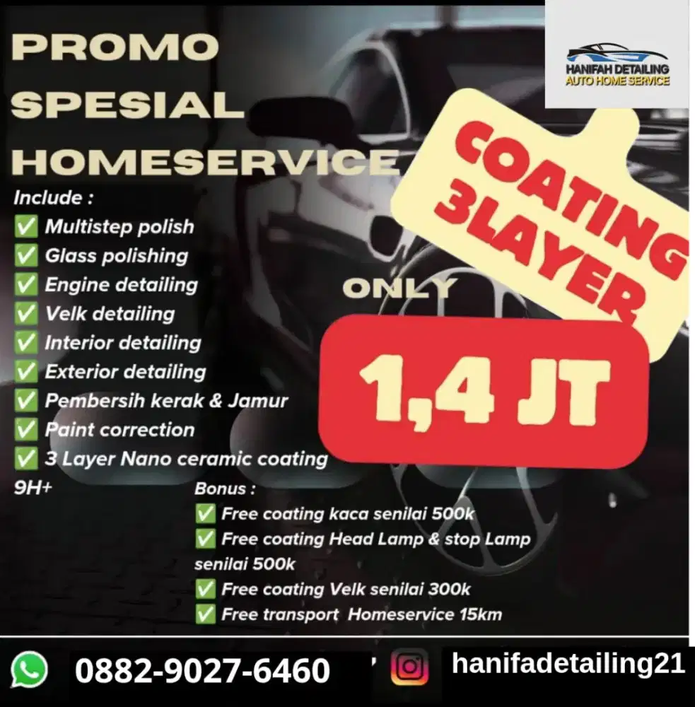 Promo coating spesial home service