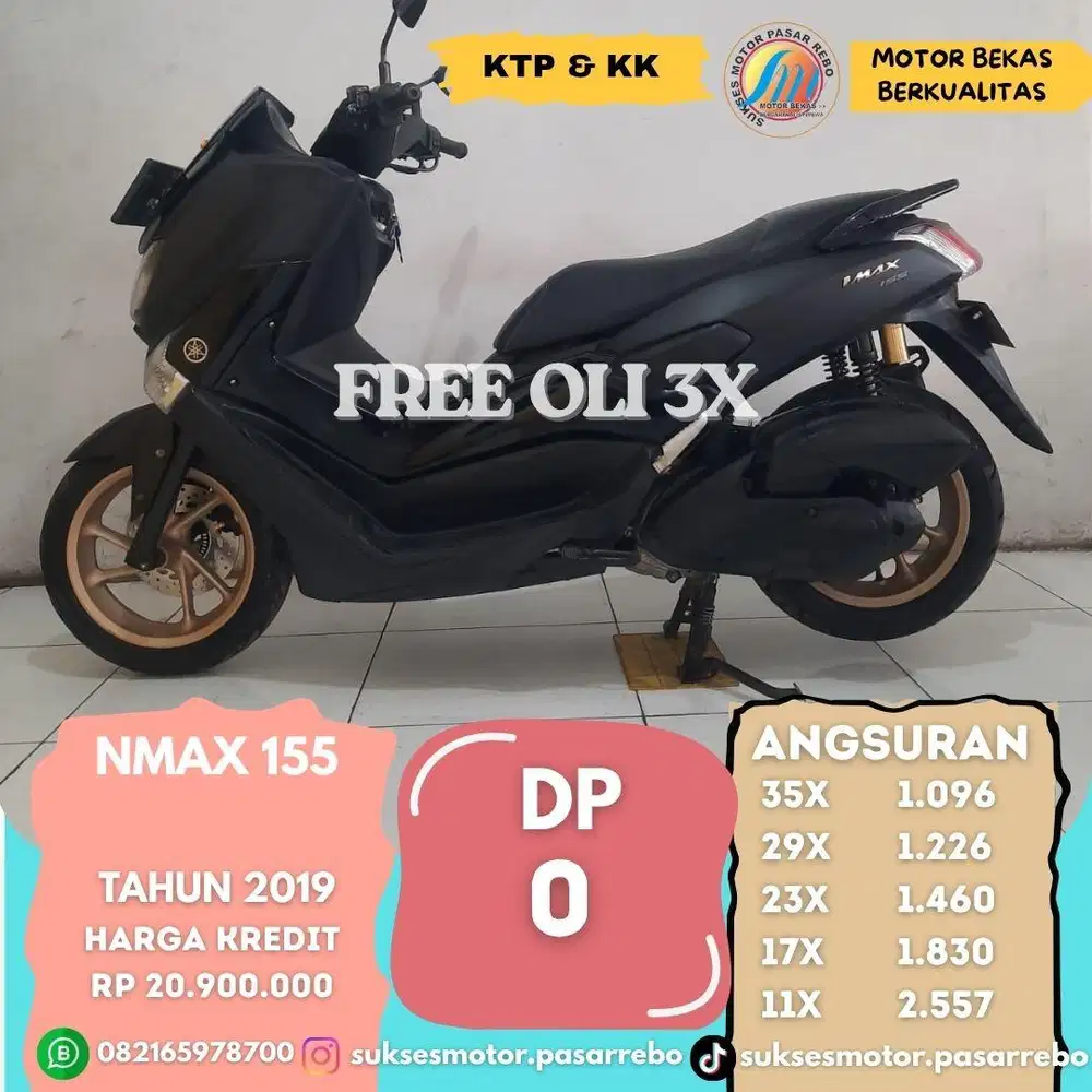 YAMAHA NMAX TAHUN 2019 GRATIS KIRIM SEJABODETABEK SIAP PAKAI