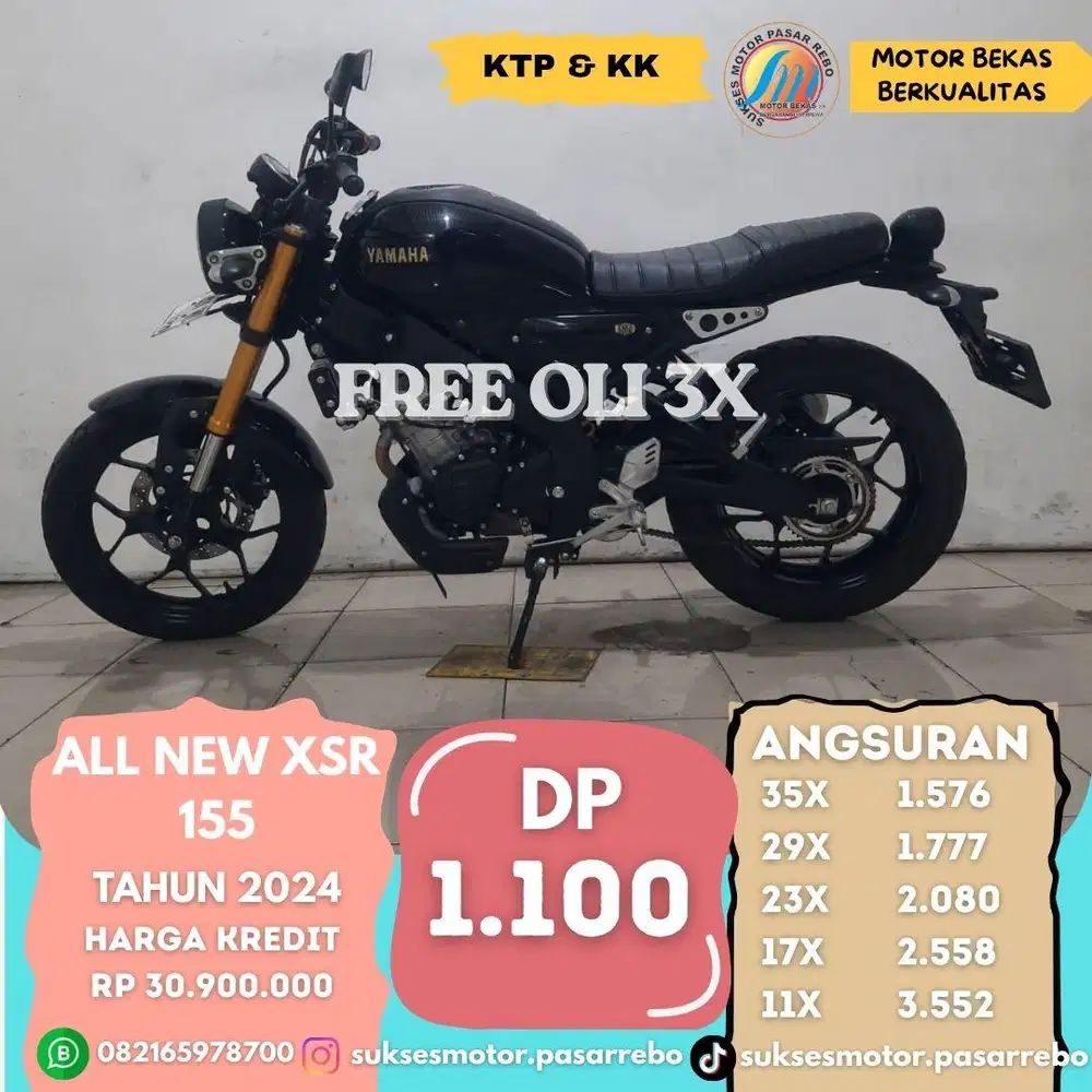 Yamaha xsr tahun 2024 km rendah. Warna langka, siap pakai