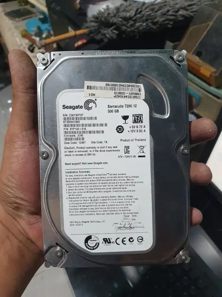 Hardisk PC CCTV 500gb minim pemakaian, mulus like new