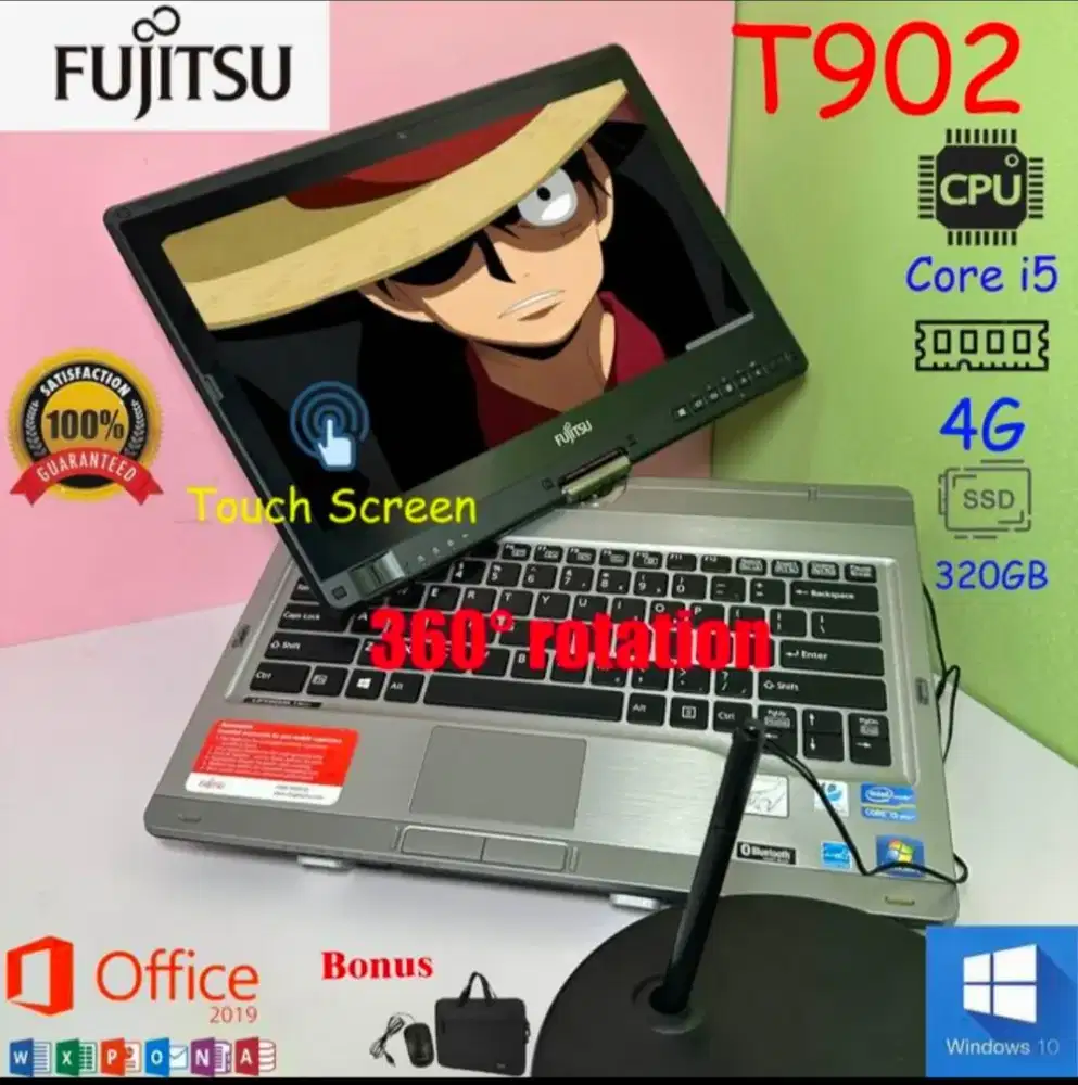 Laptop Fujitsu Touch Screen Core I5 8G/256GB