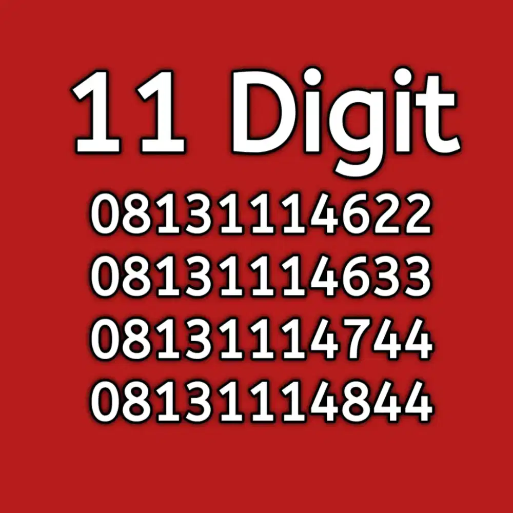 nomor cantik telkomsel simpati 11 digit 11 angka cantik