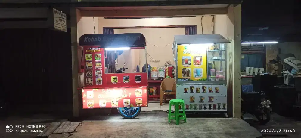 Dijual gerobak kebab komplit