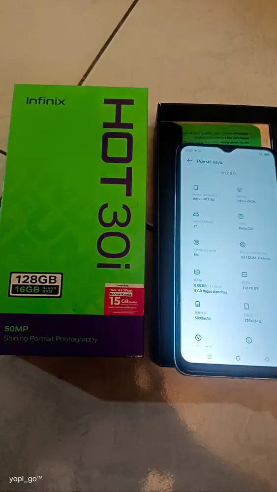 Dijual hp infinix hot 30i ram 16gb
