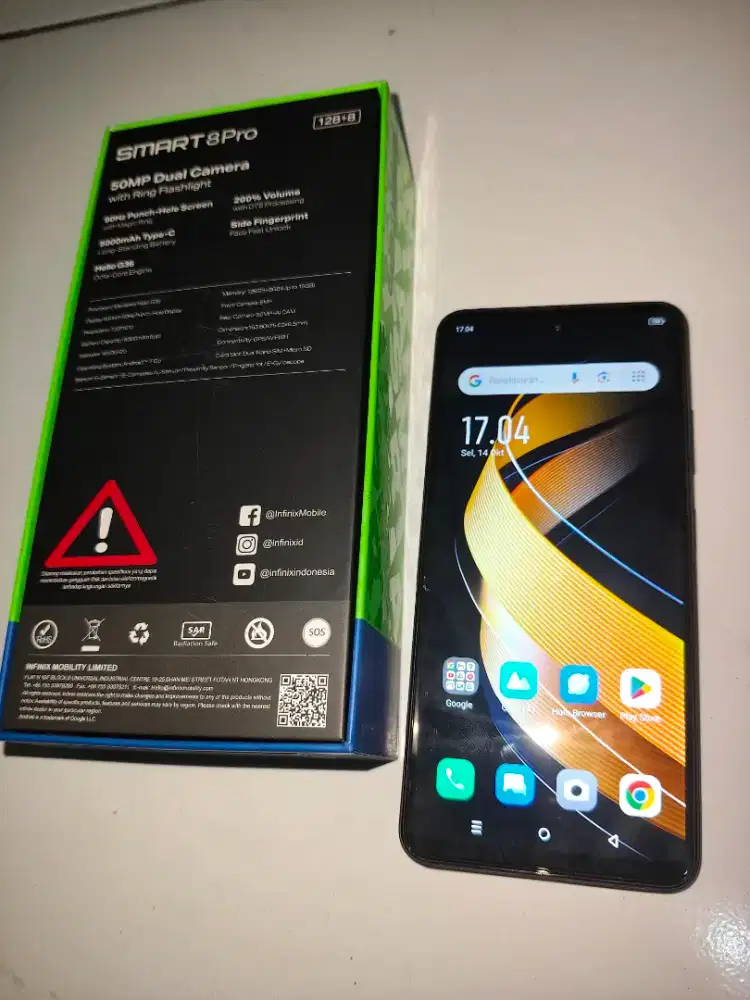 HP infinix smart 8 pro 16 gb 128 gb 50 mp camera