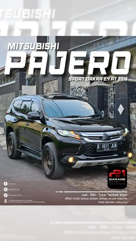 Mitsubsihi pajero 2016 dakar 4x2 at diesel full istimewa jual cepat