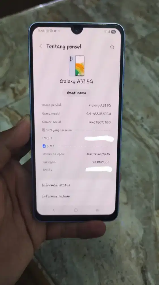 Samsung A33 5g SEIN