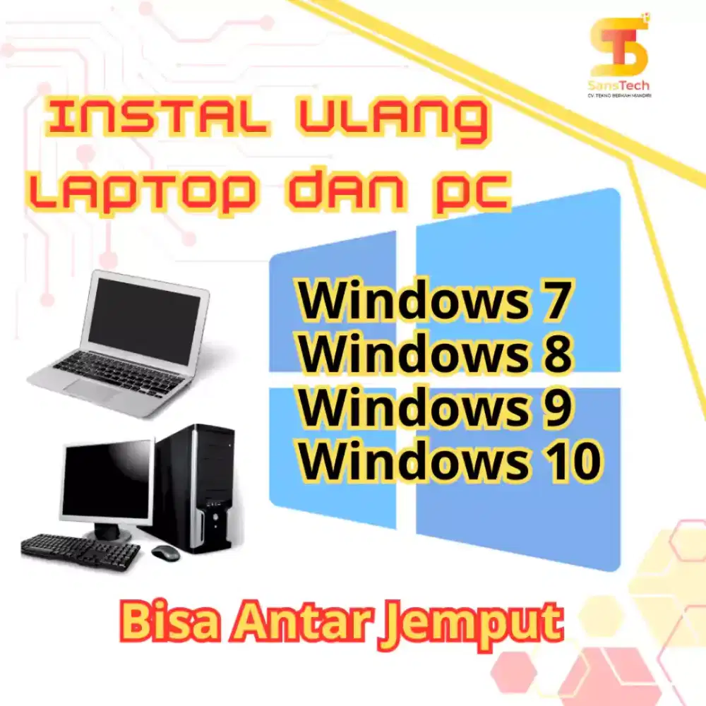 Instal ulang laptop komputer
