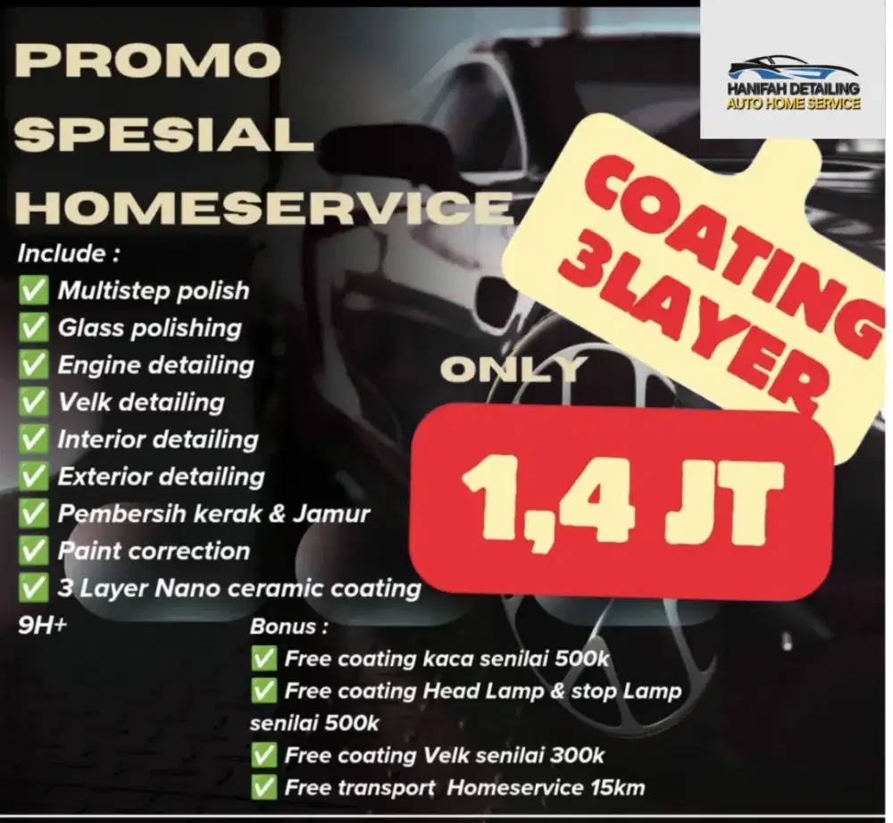 jasa coating dan poles mobil