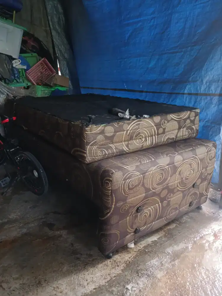 Springbed sorong bekas kost set atas bawah