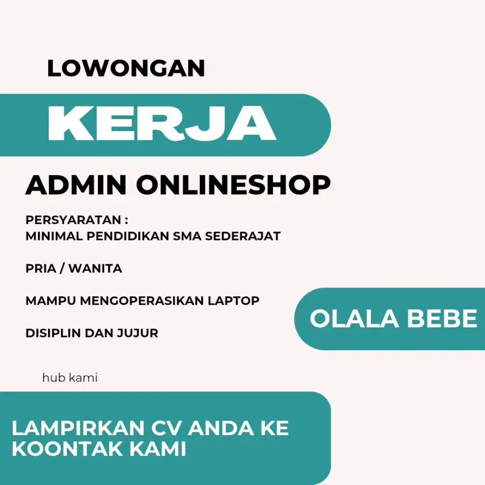 lowongan kerja olala bebe