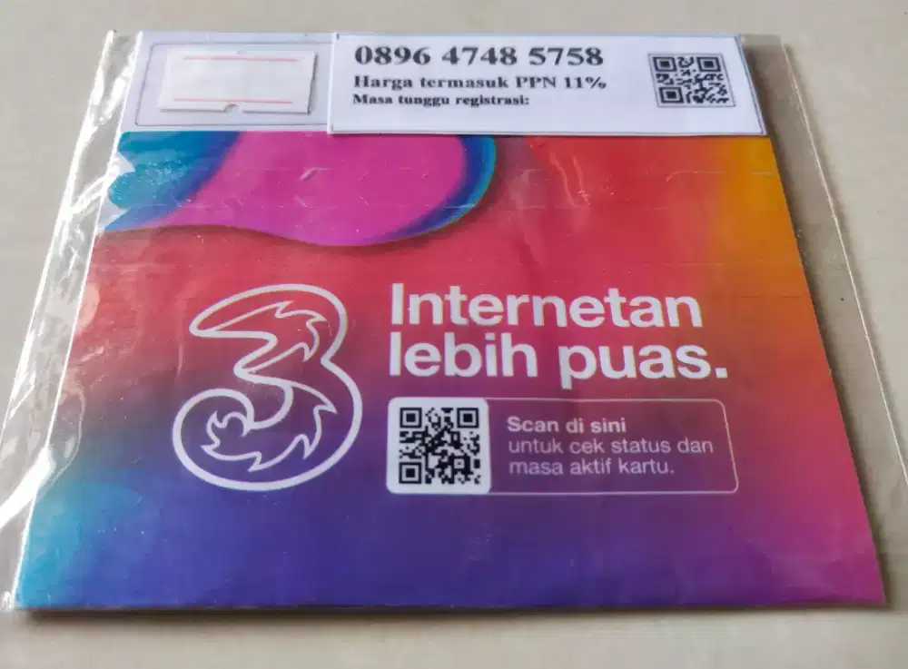(bisa COD) Nomor Cantik Kartu TRI INDOSAT Maju Mapan 4748 5758 #09