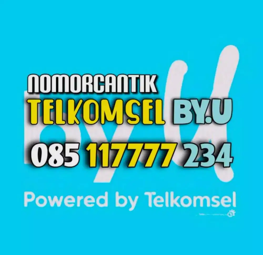 (bisa COD) Nomor Cantik Kartu TELKOMSEL By.U ByU KUARTED 7777 234 #09