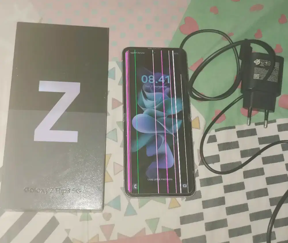 Samsung z flip 3 lavender 8/256gb fullset joss