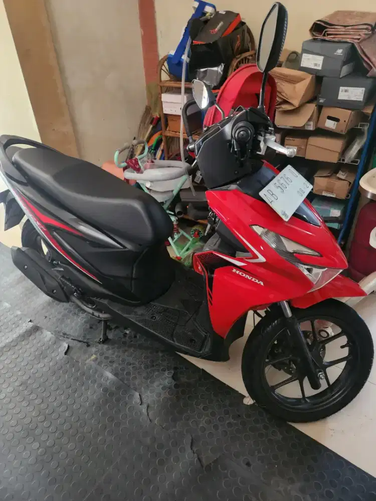 Beat deluxe hitam merah 2024 Gbm