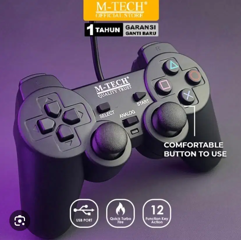 Controler Gaming Terbaik Jenis/Merek M-TECH, Model Kabel USB