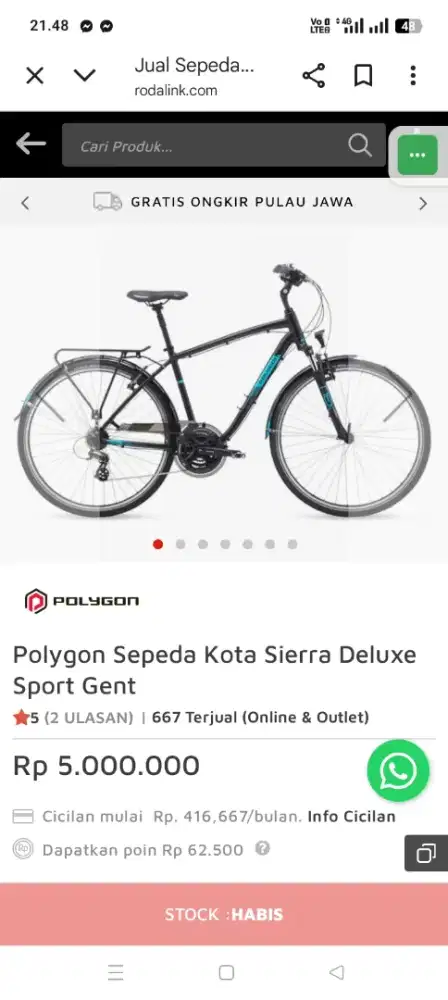 POLYGON SIERRA SPORT GENT size 48