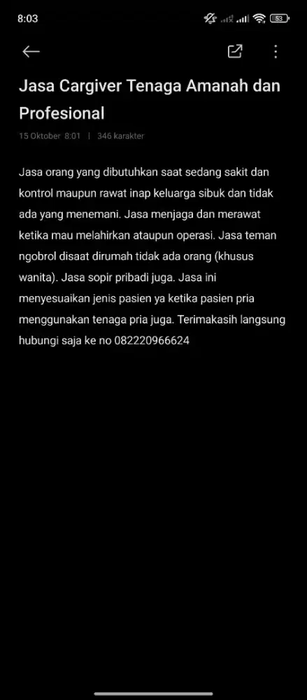 Jasa Cargiver Tenaga Amanah dan Profesional