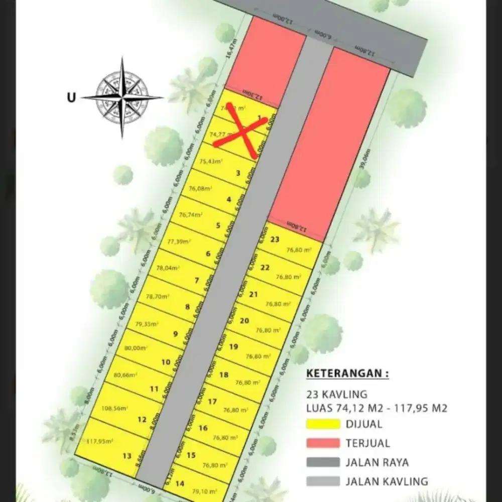 Dijual Tanah kavling siap bangun di pinggir jl Mulawarman selatan raya