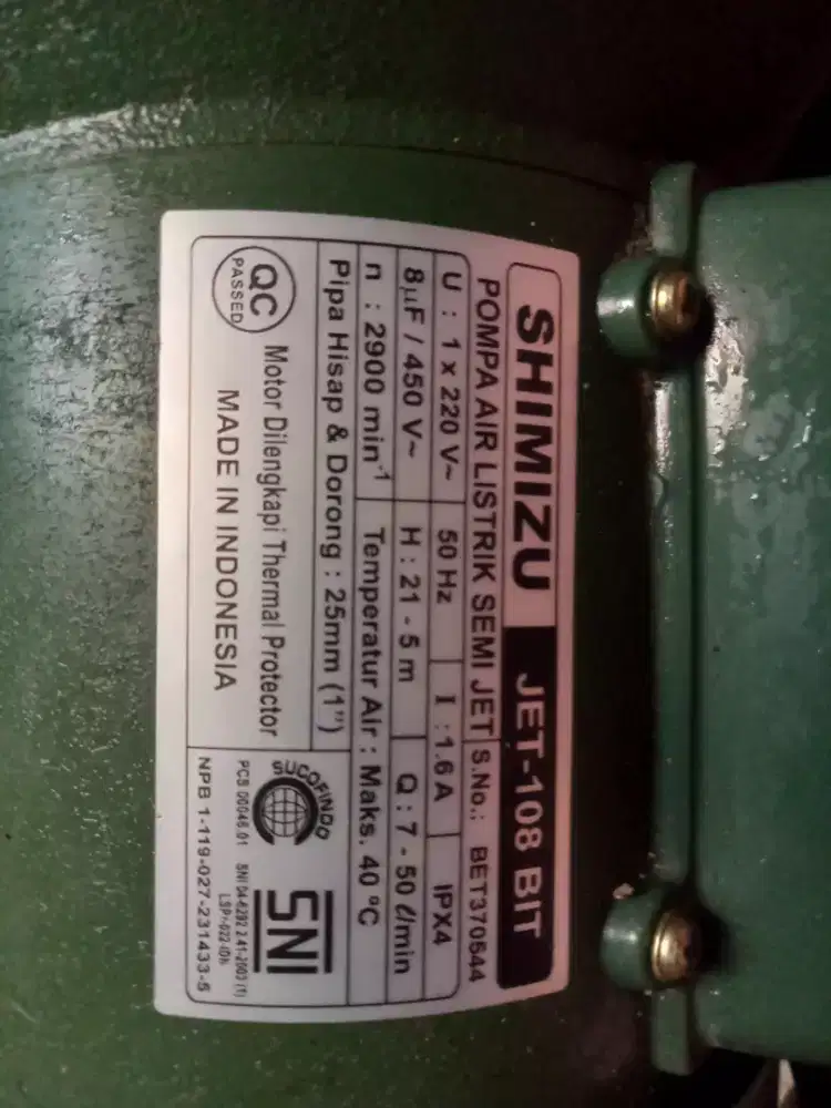 Mesin air semi jet pump