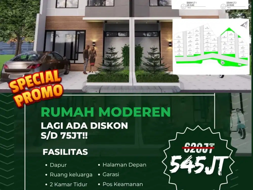 500Jt-an Udah Dapet Rumah 2 Lantai All in dan Fasilitas Lengkap