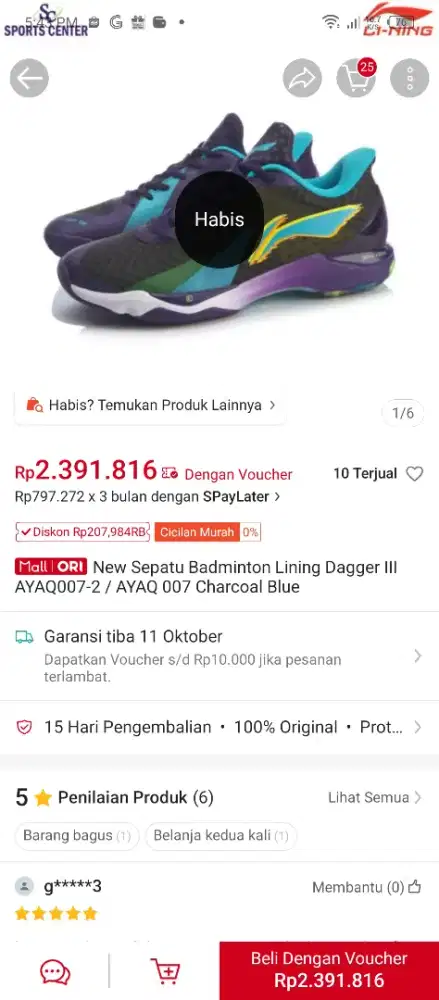 Sepatu Lining Dagger 3 Original