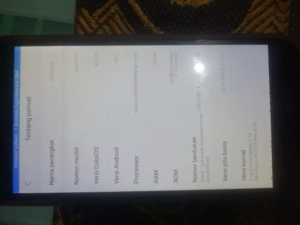 Oppo a57 ram 3/32