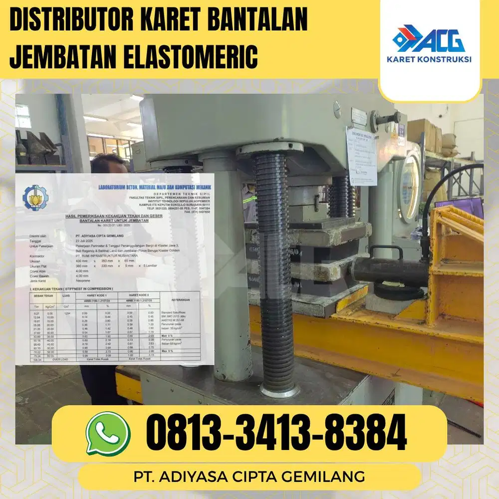 Distributor karet bantalan jembatan elastomeric