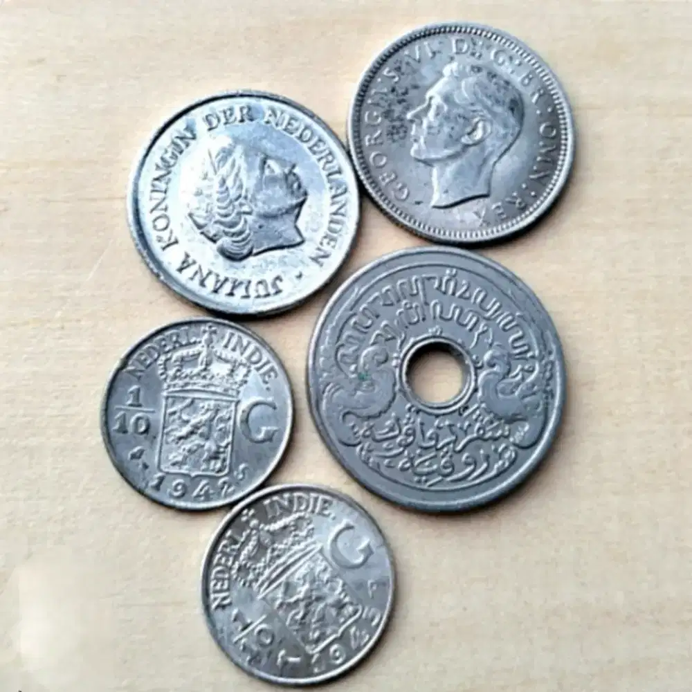 Uang Koin Kuno Belanda Inggris Lawas Jadul